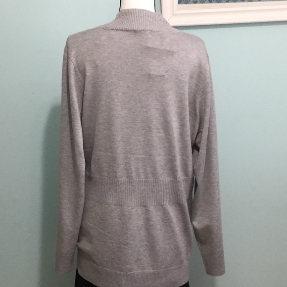 Verve ami - Gray Open Front Cardigan - Picture 3 of 7
